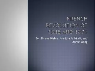 French Revolution of 1848 and 1871