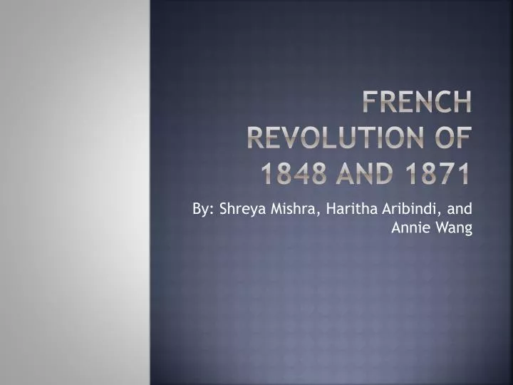 french revolution of 1848 and 1871