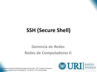 ssh secure shell