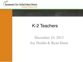 K-2 Teachers
