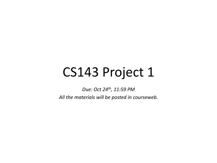 cs143 project 1