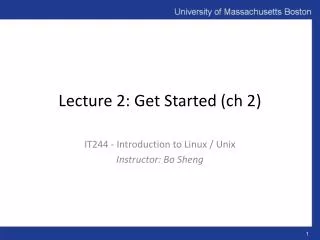 Lecture 2: Get Started ( ch 2)