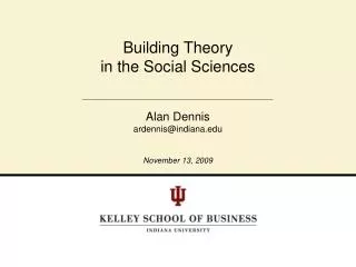 Building Theory in the Social Sciences