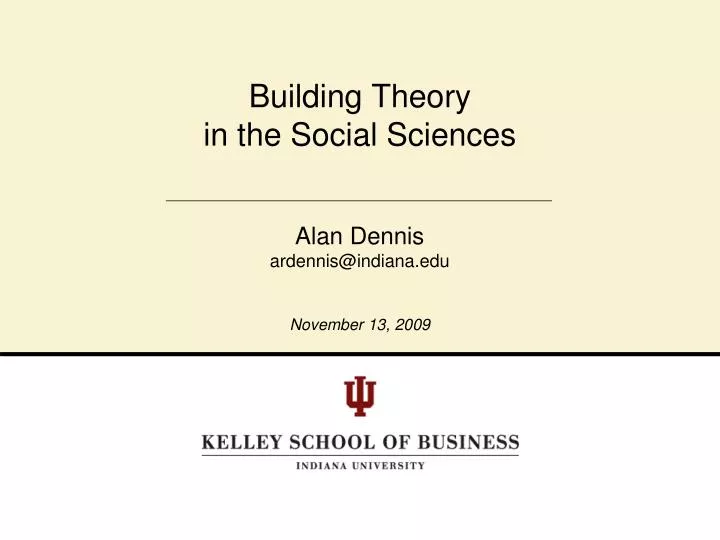 building theory in the social sciences
