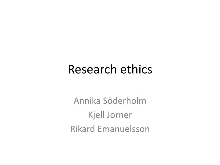 research ethics