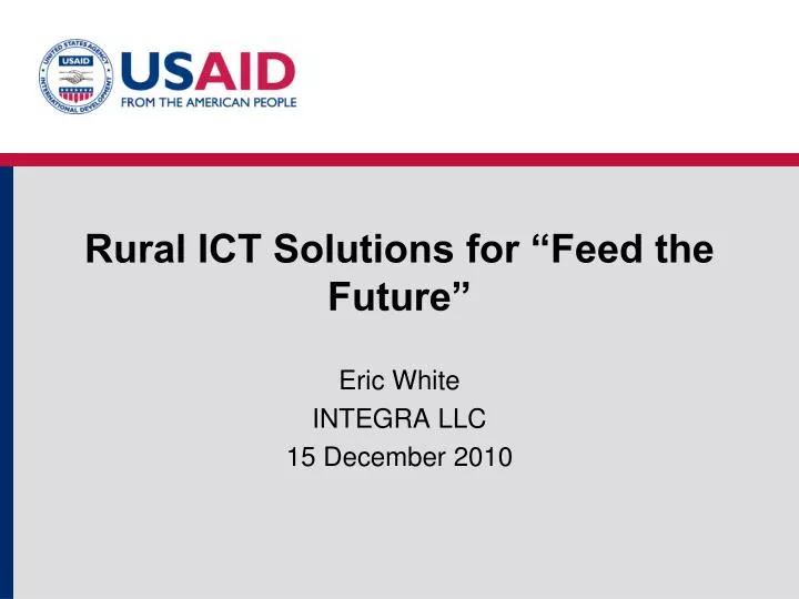 rural ict solutions for feed the future