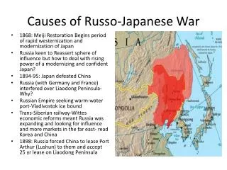 Causes of Russo-Japanese War