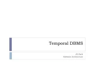 Temporal DBMS