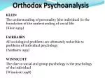 Orthodox Psychoanalysis - slide 1