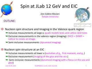 Spin at JLab 12 GeV and EIC