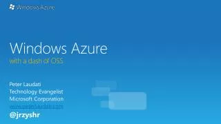 Windows Azure with a dash of OSS