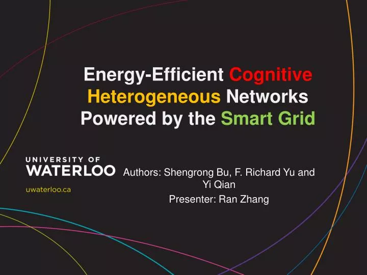 energy efficient cognitive heterogeneous networks powered by the smart grid