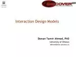 Interaction Design Models - slide 1