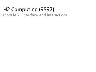 H2 Computing (9597)
