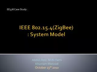 ee578 case study