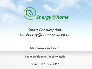 Smart Consumption : the Energy@home Association