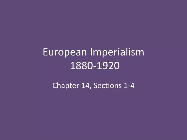 european imperialism 1880 1920