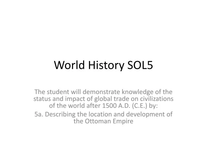 world history sol5