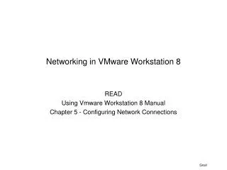 Networking in VMware Workstation 8