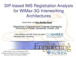 SIP-based IMS Registration Analysis for WiMax-3G Interworking Architectures