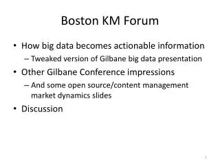 Boston KM Forum