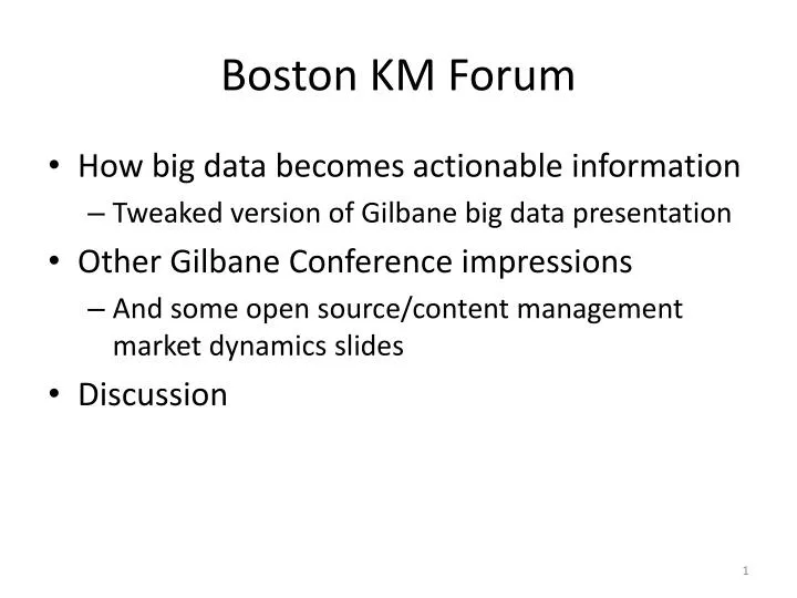 boston km forum