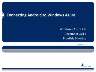 Connecting Android to Windows Azure