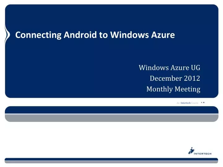 connecting android to windows azure
