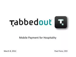 Mobile Payment for Hospitality