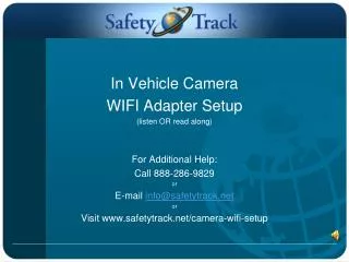 In Vehicle Camera WIFI Adapter Setup (listen OR read along) For Additional Help: