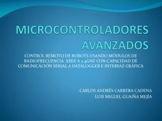 microcontroladores avanzados