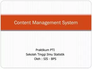 content management system