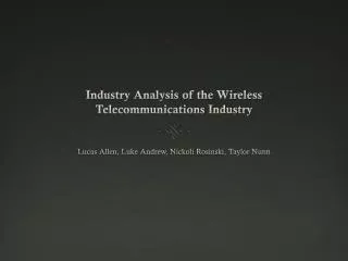 Industry Analysis of the Wireless Telecommunications Industry