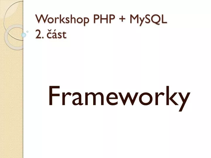 workshop php mysql 2 st