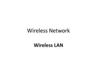 wireless network