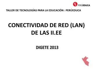 conectividad de red lan de las ii ee