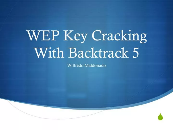 wep key cracking with backtrack 5