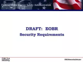 DRAFT: EOBR Security Requirements