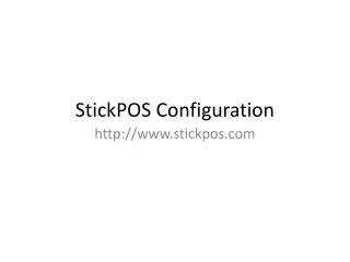 StickPOS Configuration