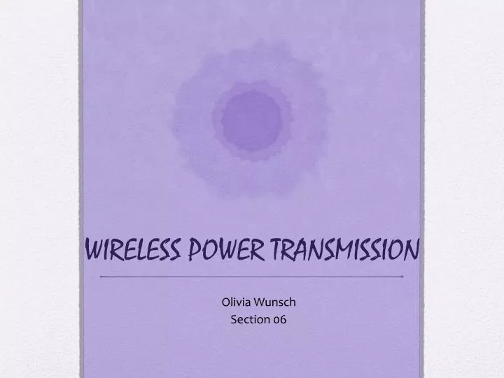 wireless power transmission
