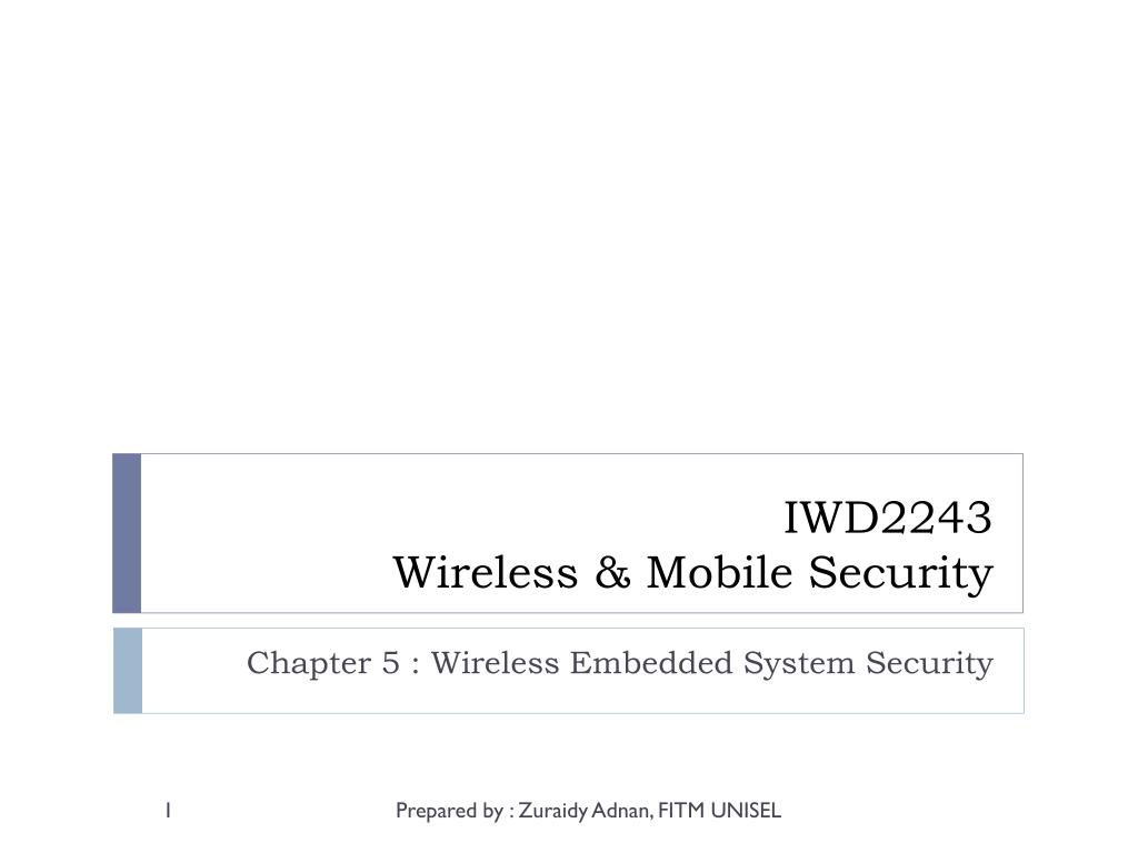 PPT - IWD2243 Wireless & Mobile Security PowerPoint Presentation, free ...