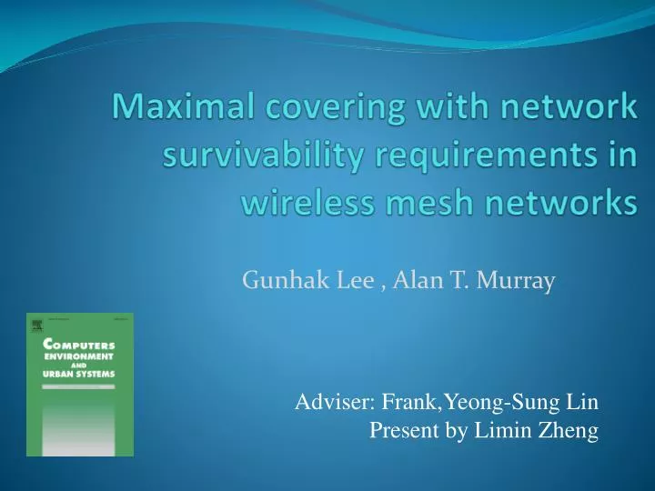 maximal covering with network survivability requirements in wireless mesh networks