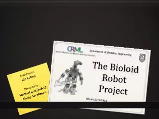 The Bioloid Robot Project