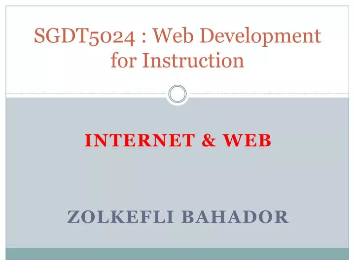 sgdt5024 web development for instruction