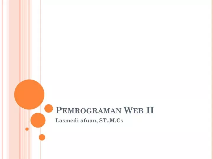 pemrograman web ii