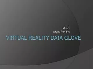 Virtual Reality Data Glove