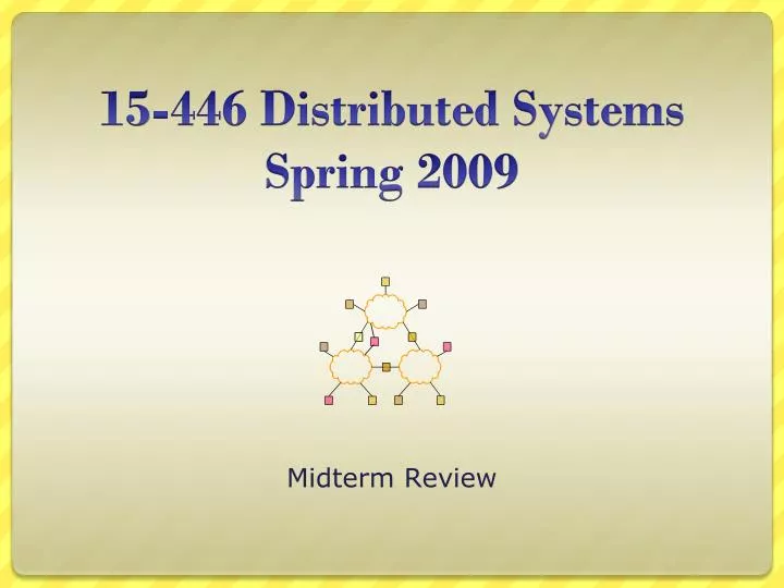 15 446 distributed systems spring 2009