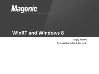 WinRT and Windows 8