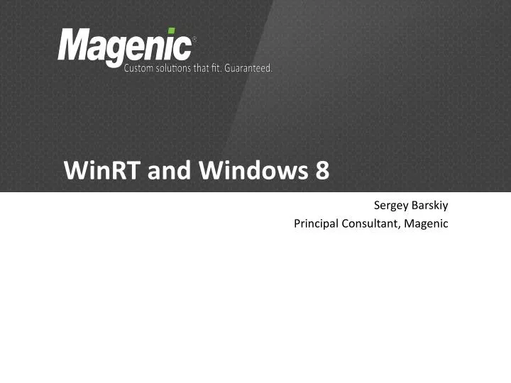 winrt and windows 8