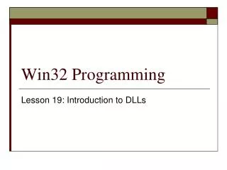 Win32 Programming